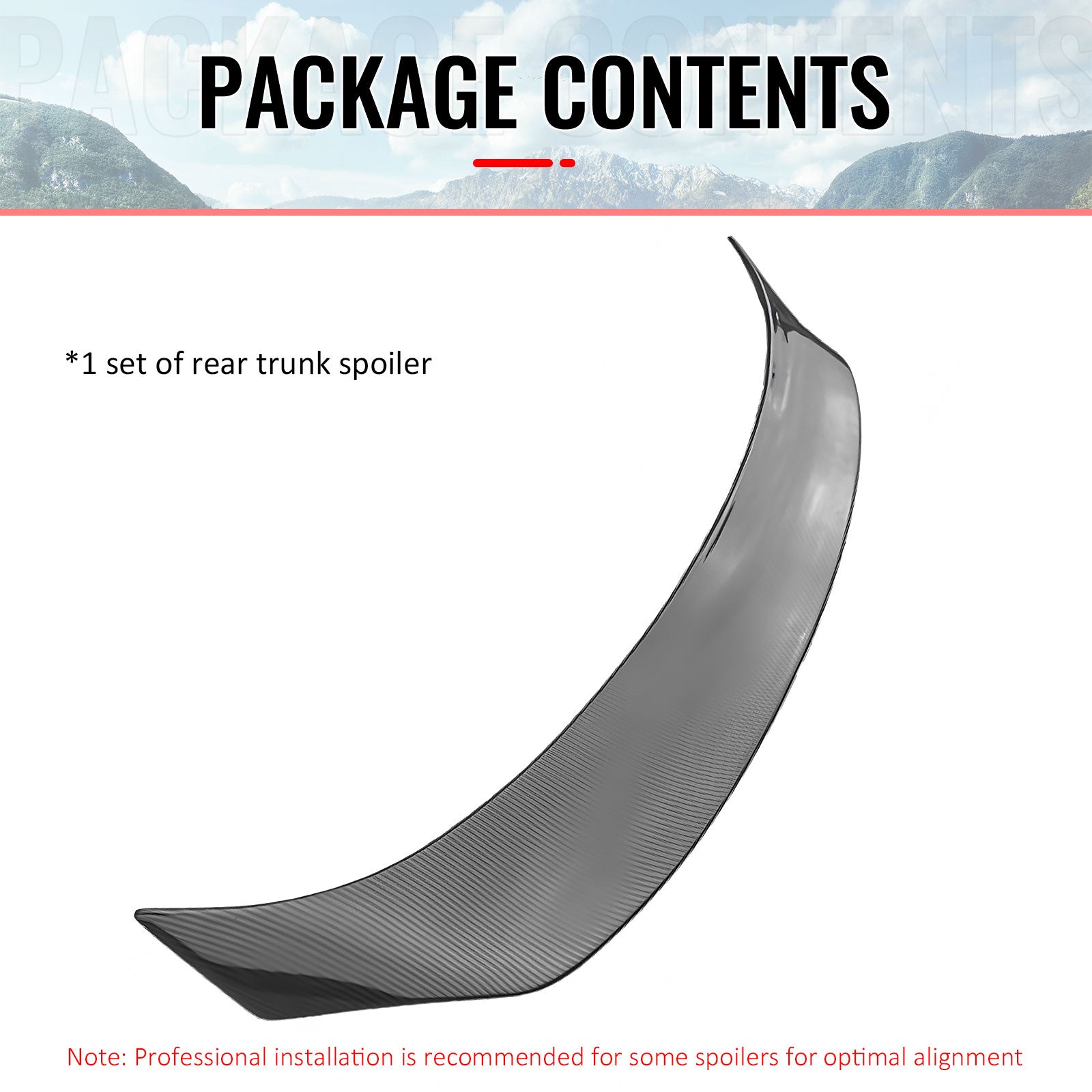 Fits 14-20 IS200t IS250 IS350 4DR Trunk Spoiler Carbon Fiber Print AR Style ABS