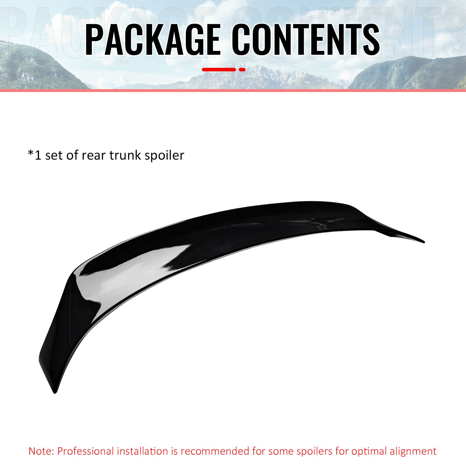 Fits 14-20 IS200t IS250 IS300 IS350 4DR Trunk Spoiler Gloss Black AR Style ABS