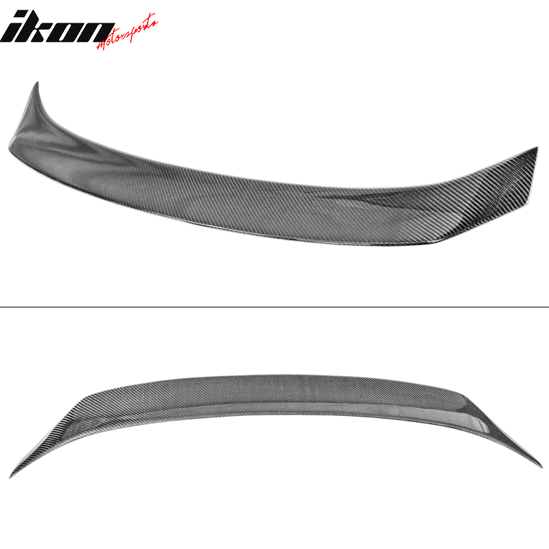 IKON MOTORSPORTS, Trunk Spoiler Compatible With 2014-2020 Lexus IS250/IS350/IS300 AWD/IS200T, Matte Carbon Fiber A Style Rear Spoiler Wing, 2015 2016 2017 2018 2019