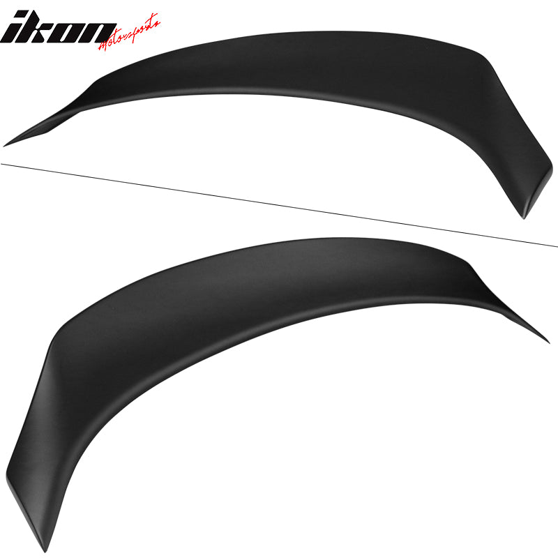 IKON MOTORSPORTS, Trunk Spoiler Compatible With 2014-2020 Lexus IS250 350, Type A Rear Trunk Boot Lid Wing Matte Black
