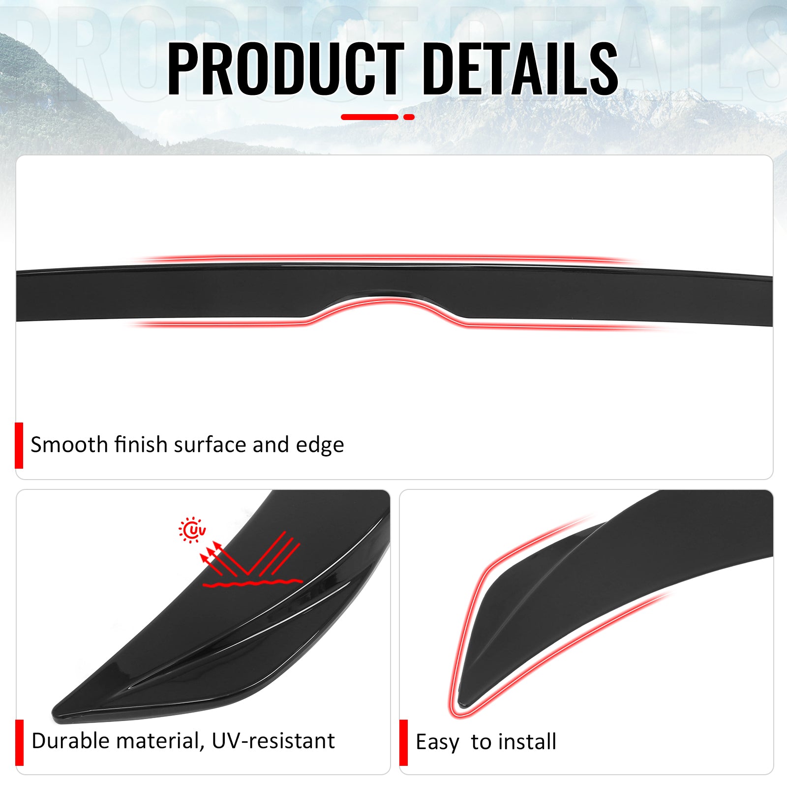 Fits 14-20 Lexus IS250 IS300 XE30 Sedan OE Style Rear Trunk Spoiler Gloss Black