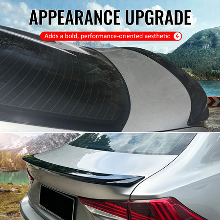 Fits 14-20 Lexus IS250 IS300 XE30 Sedan OE Style Rear Trunk Spoiler Gloss Black