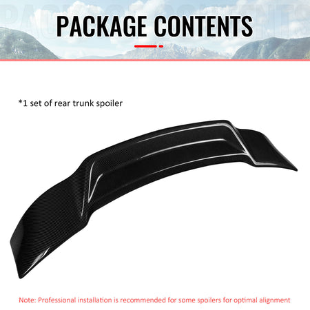 Fits 14-20 IS200t IS250 IS350 4DR Trunk Spoiler Carbon Fiber Print R Style ABS