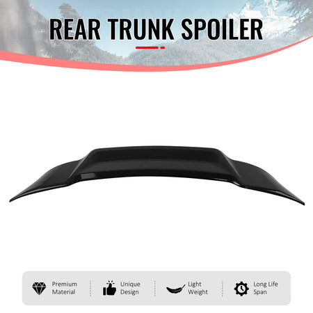Fits 14-20 IS200t IS250 IS300 IS350 4DR Trunk Spoiler Gloss Black R Style ABS