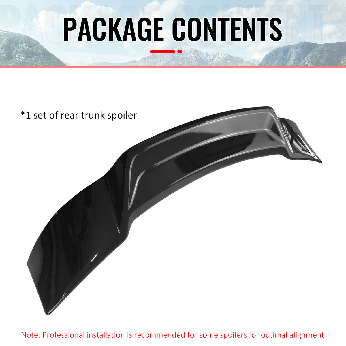 Fits 14-20 IS200t IS250 IS300 IS350 4DR Trunk Spoiler Gloss Black R Style ABS