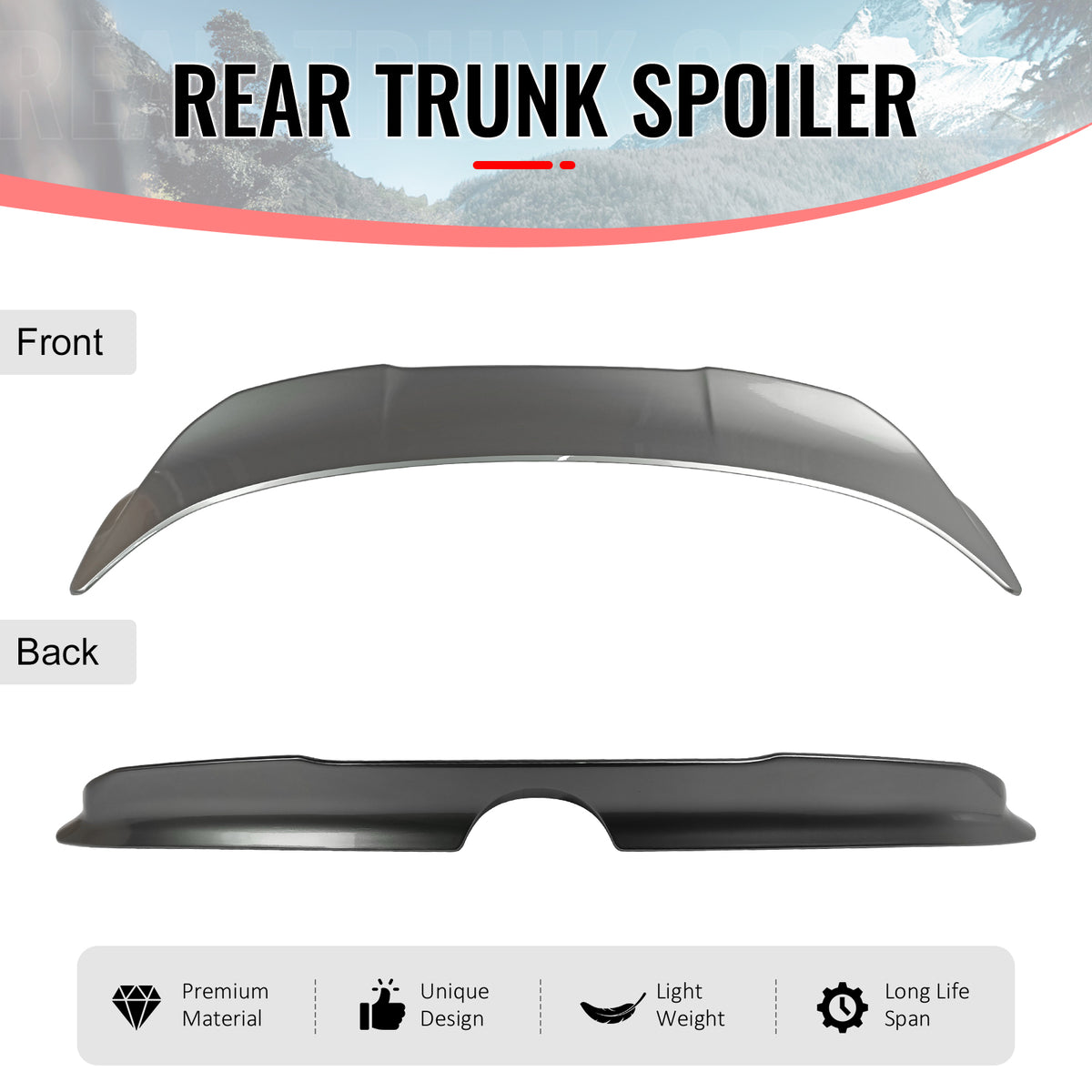 Fits 14-20 Lexus IS250 IS300 XE30 Rear Trunk Spoiler Wing Lip Painted #1J7 Sonic