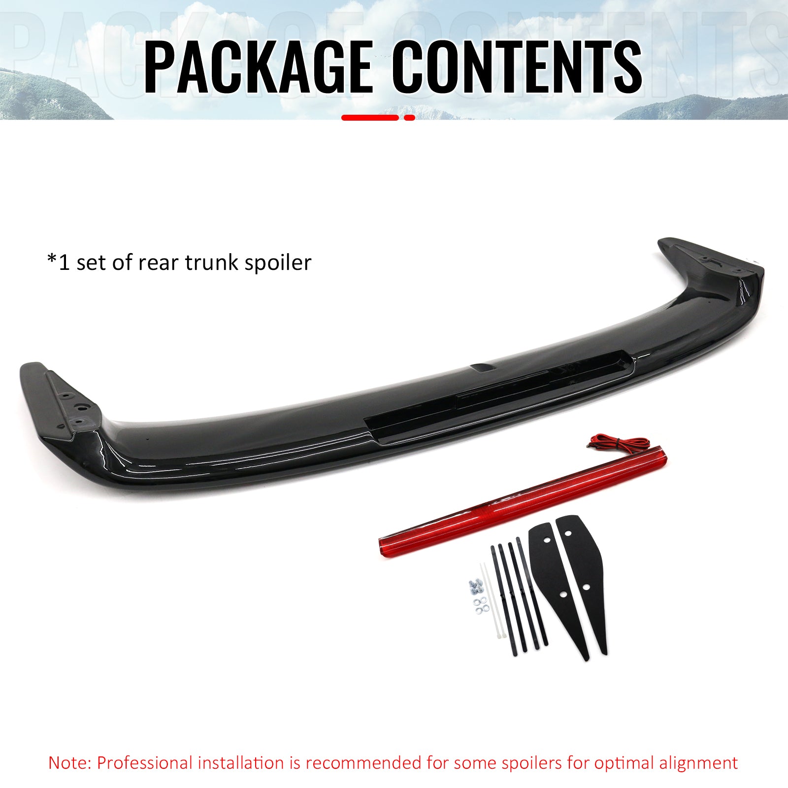 For 98-05 Lexus GS300 GS400 & 01-05 IS300 Trunk Spoiler W/LED Brake Gloss Black