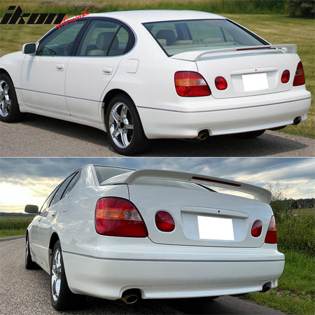 For 98-05 Lexus GS300 GS400 01-05 IS300 Trunk Spoiler W/LED Brake Painted #White