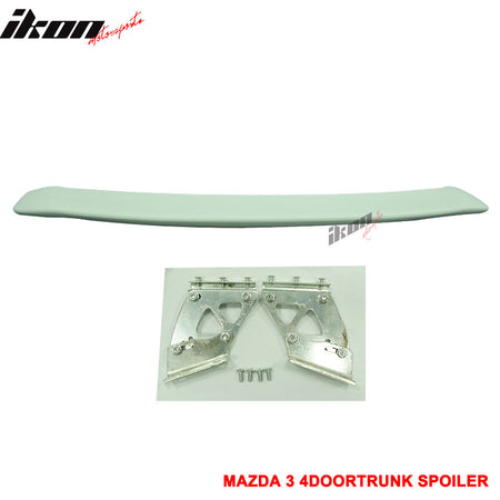Fits 03-09 Mazda 3 4Dr Sedan Unpainted Trunk Spoiler Wing (ABS)