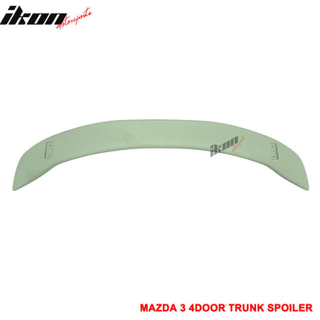 Fits 03-09 Mazda 3 4Dr Sedan Unpainted Trunk Spoiler Wing (ABS)