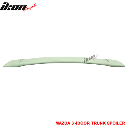 Fits 03-09 Mazda 3 4Dr Sedan Unpainted Trunk Spoiler Wing (ABS)