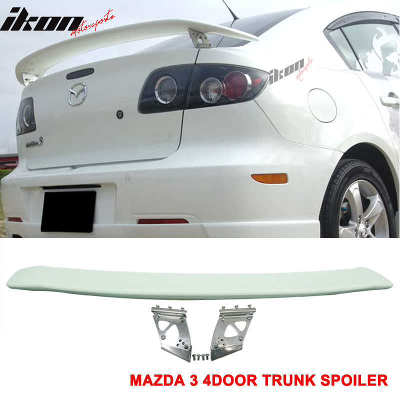 2003-2009 Mazda 3 Sedan Black Window Visor Roof Spoiler Lip Wing ABS