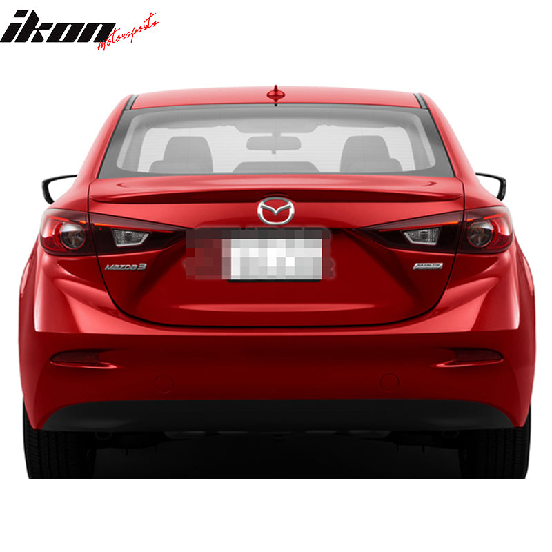 2014-2018 Mazda 3 Sedan Flushmount Trunk Spoiler Painted ABS