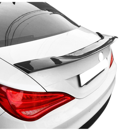 Fits 13-18 Mercedes CLA C117 R Style Carbon Fiber CF Trunk Spoiler