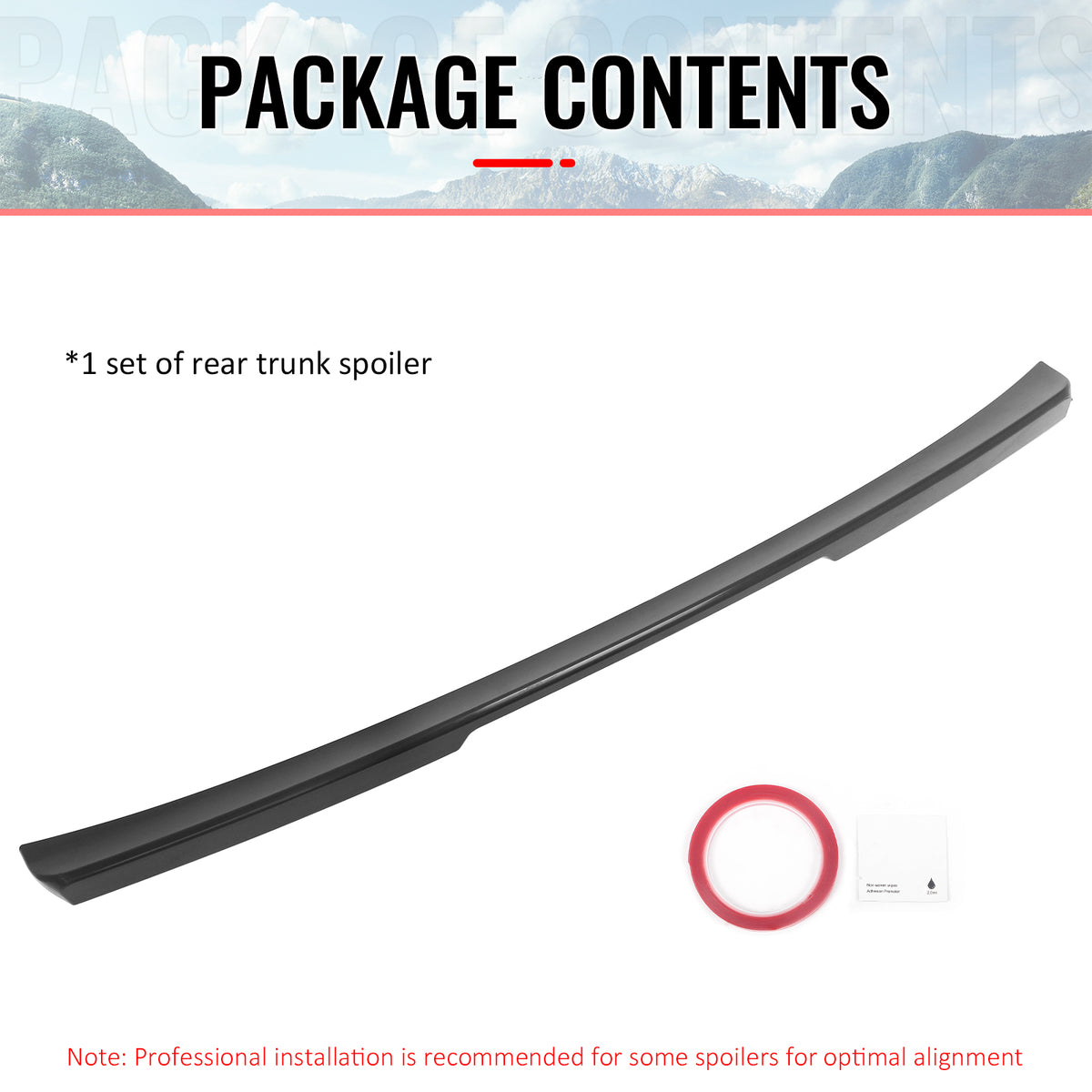 Fits 01-07 Benz C-Class W203 Sedan 4-Door IKON Trunk Spoiler Unpainted Black ABS