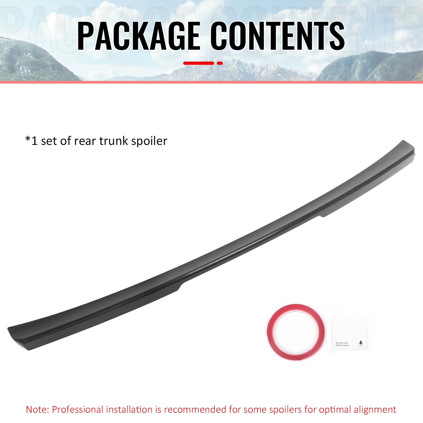 Fits 01-07 Benz C-Class W203 Sedan 4-Door IKON Trunk Spoiler Unpainted Black ABS