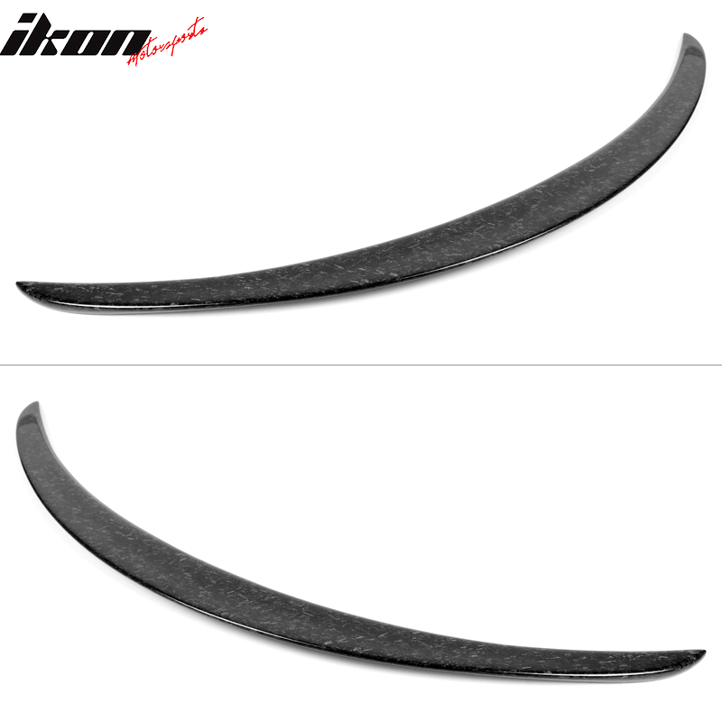 IKON MOTORSPORTS, Trunk Spoiler Compatible With 2008-2014 Mercedes Benz C Class W204 , Matte Forged Carbon Fiber AMG Style Rear Spoiler Wing, 2009 2010 2011 2012 2013