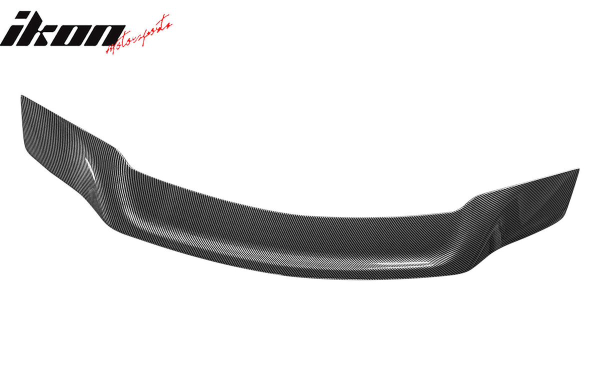 Fits 08-14 Benz W204 C-Class Trunk Spoiler R Style ABS Wing Carbon Fiber Print