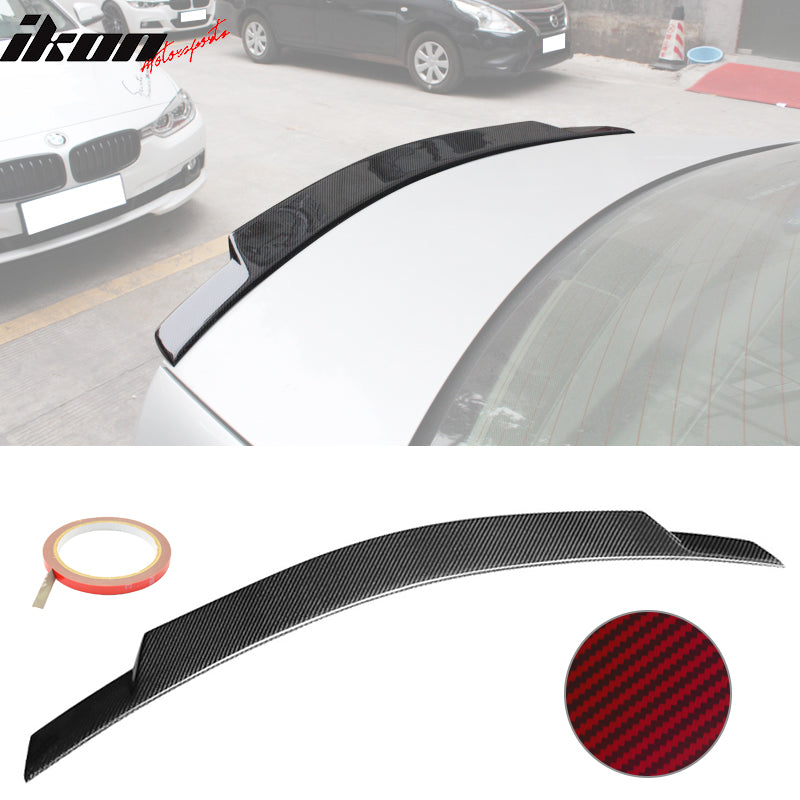 2008-2014 Benz W204 C74 Style Red Clear Rear Spoiler Wing Carbon Fiber