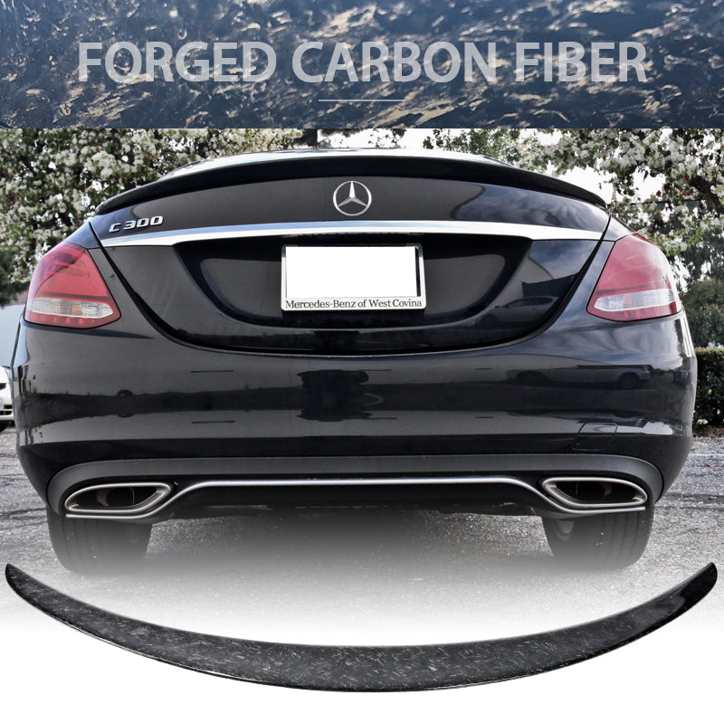 Trunk Spoiler for Benz C W205 4dr 2015-2021 AMG Style Forged Carbon Fiber