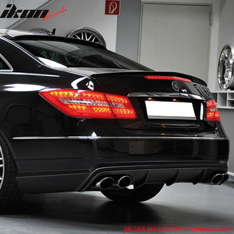 Pre-painted Trunk Spoiler Compatible With 2010-2016 Benz W207 C207 2Dr Coupe E Class, A Style ABS Painted Matte Black Trunk Boot Lip Spoiler Wing Deck Lid By IKON MOTORSPORTS, 2011 2012 2013 2014