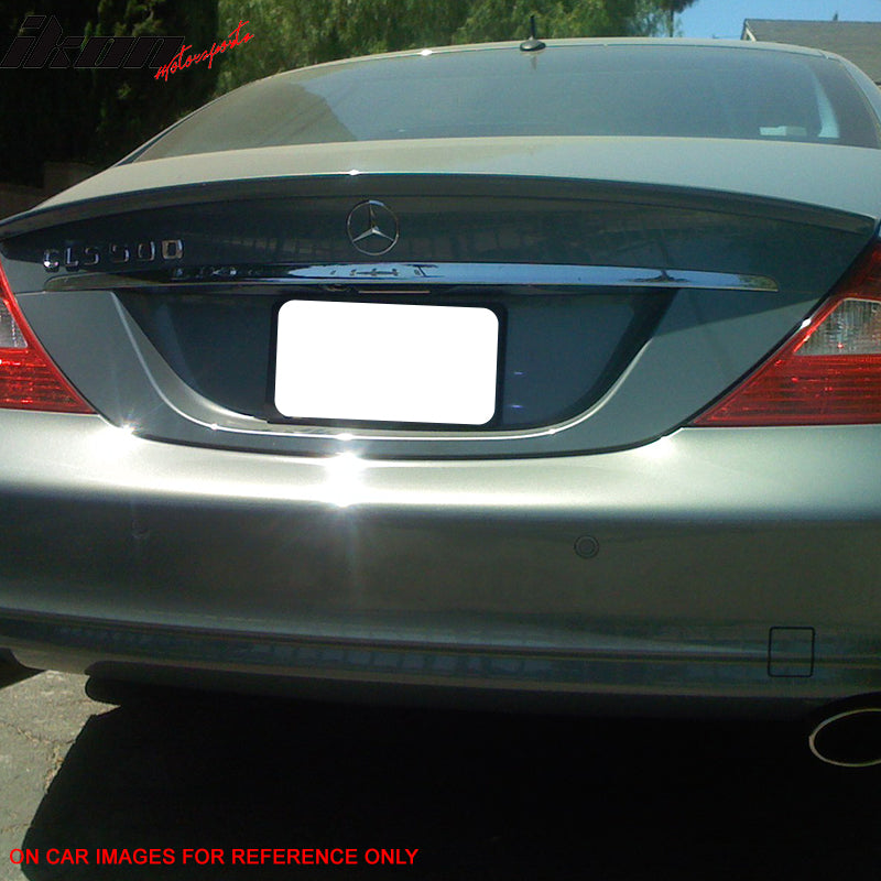 Pre-painted Trunk Spoiler Compatible With 2005-2010 Mercedes Benz W219 CLS-Class, A Style ABS Painted Matte Black Trunk Boot Lip Spoiler Wing Deck Lid By IKON MOTORSPORTS, 2006 2007 2008 2009