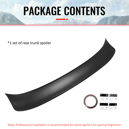 Fits 23-26 Nissan Z 400Z Duckbill Style Trunk Spoiler Matte Black Rear Wing ABS