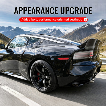 Fits 23-26 Nissan Z 400Z Duckbill Trunk Spoiler Carbon Fiber Print Rear Wing ABS