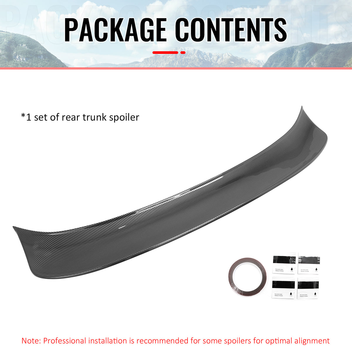 Fits 23-26 Nissan Z 400Z Duckbill Trunk Spoiler Carbon Fiber Print Rear Wing ABS