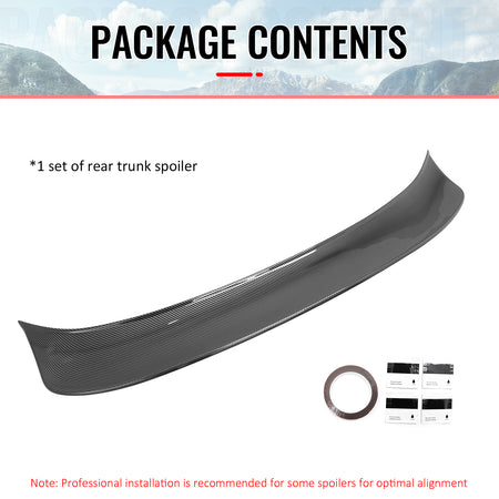 Fits 23-26 Nissan Z 400Z Duckbill Trunk Spoiler Carbon Fiber Print Rear Wing ABS
