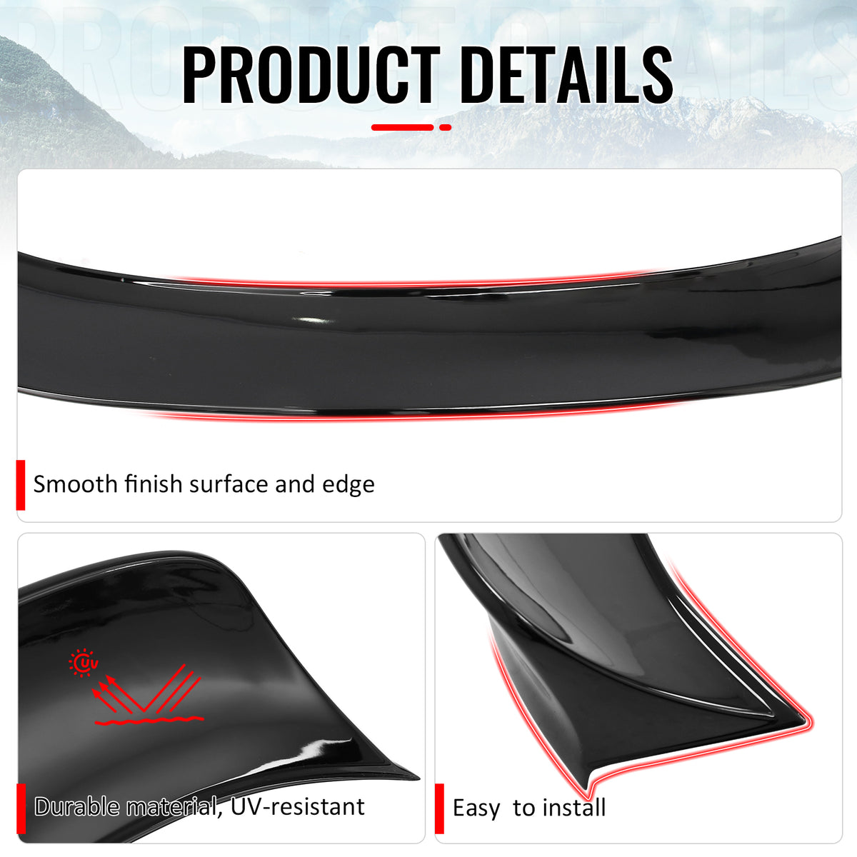 Fits 23-26 Nissan Z 400Z Duckbill Style Trunk Spoiler Gloss Black Rear Wing ABS