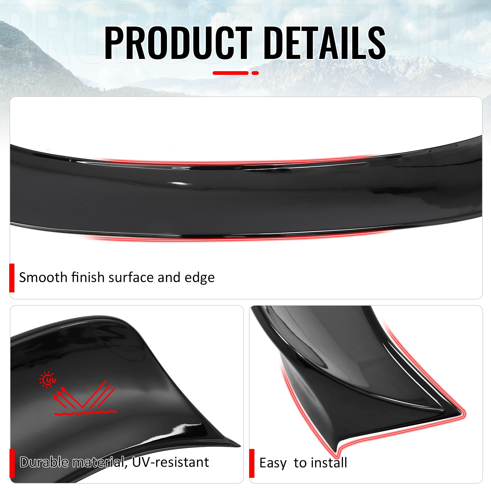 Fits 23-26 Nissan Z 400Z Duckbill Style Trunk Spoiler Gloss Black Rear Wing ABS