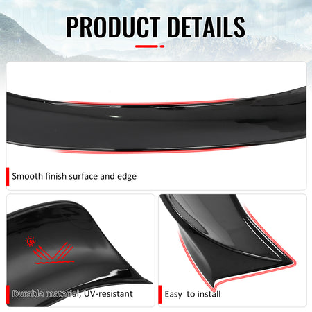 Fits 23-26 Nissan Z 400Z Duckbill Style Trunk Spoiler Gloss Black Rear Wing ABS