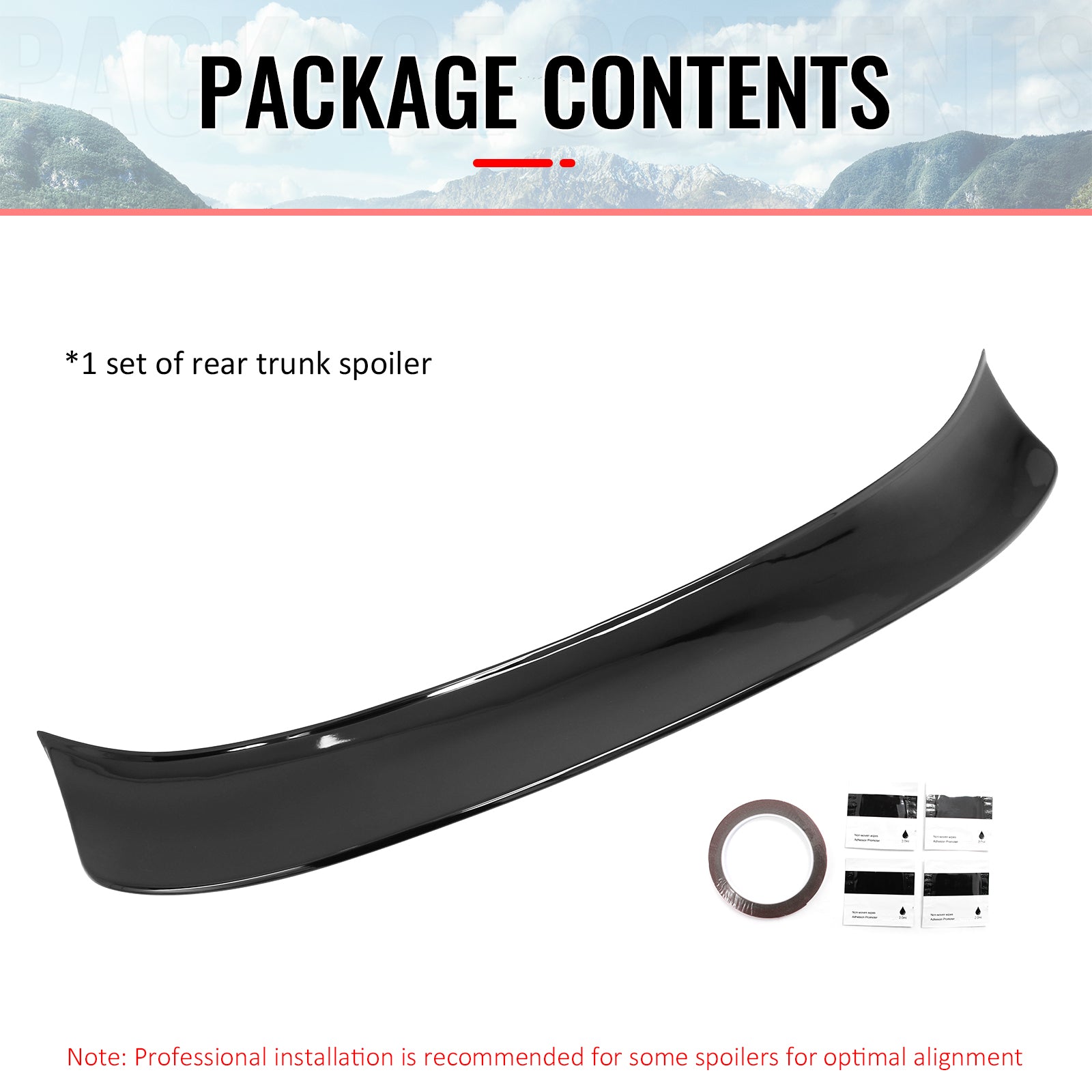 Fits 23-26 Nissan Z 400Z Duckbill Style Trunk Spoiler Gloss Black Rear Wing ABS