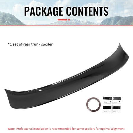 Fits 23-26 Nissan Z 400Z Duckbill Style Trunk Spoiler Gloss Black Rear Wing ABS