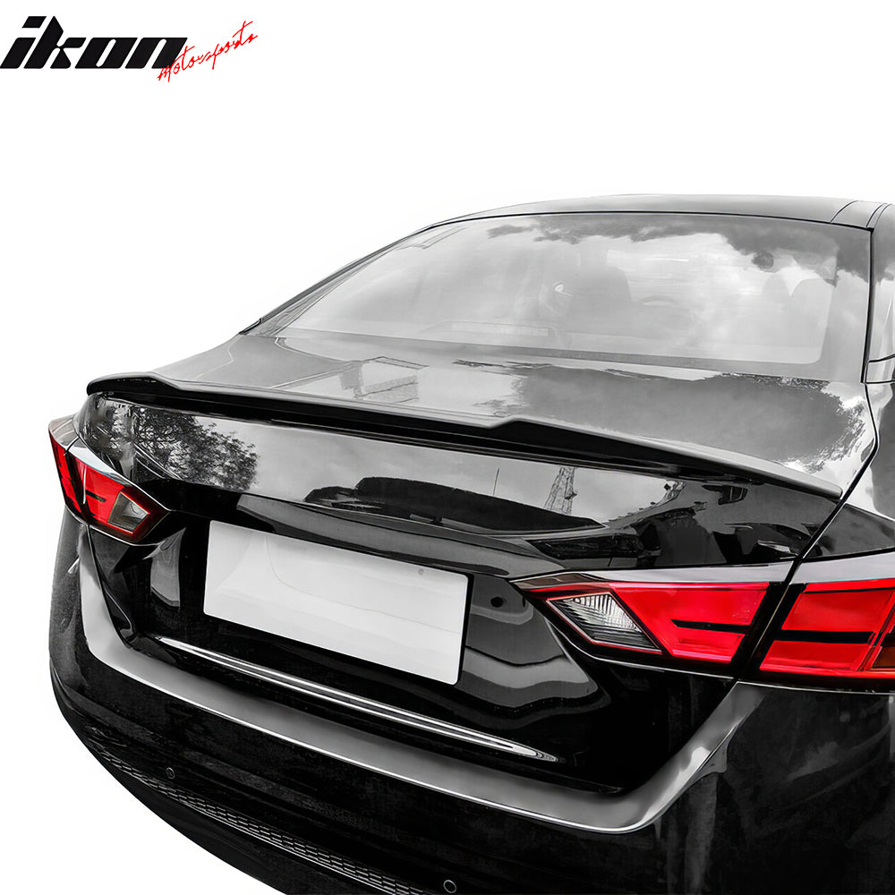 IKON MOTORSPORTS, Trunk Spoiler Compatible with 2019-2023 Nissan Altima, Rear Trunk Spoiler Wing Lip Body Kit Replacement ABS Plastic M4 Style Painted #B20 Bluish Black Metallic, 2020