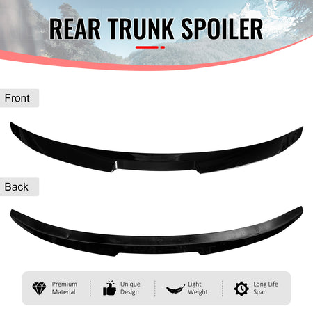 Fits 19-26 Nissan Altima M4 Style Gloss Black Duckbill Rear Trunk Spoiler ABS