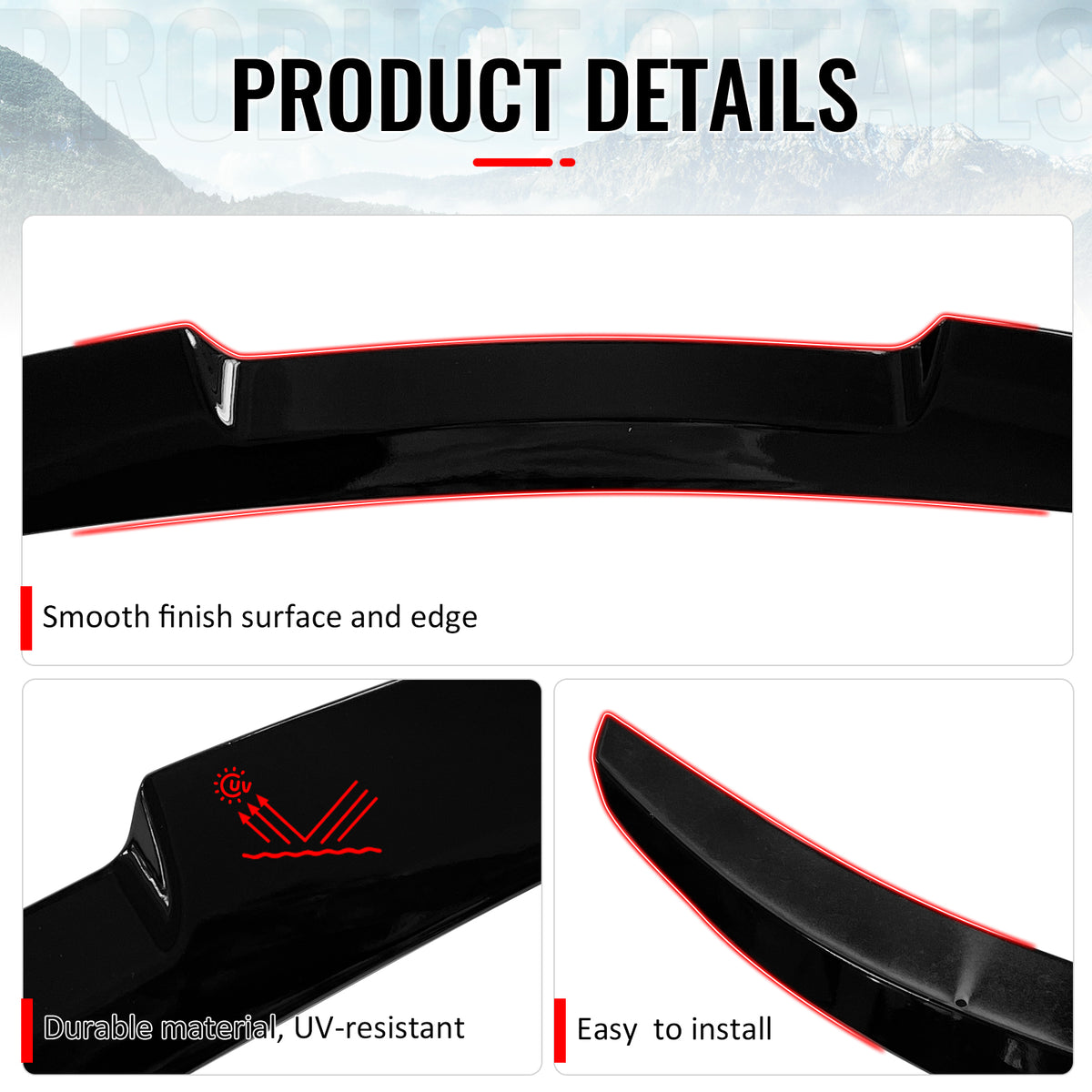 Fits 19-26 Nissan Altima M4 Style Gloss Black Duckbill Rear Trunk Spoiler ABS