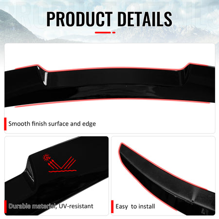 Fits 19-26 Nissan Altima M4 Style Gloss Black Duckbill Rear Trunk Spoiler ABS