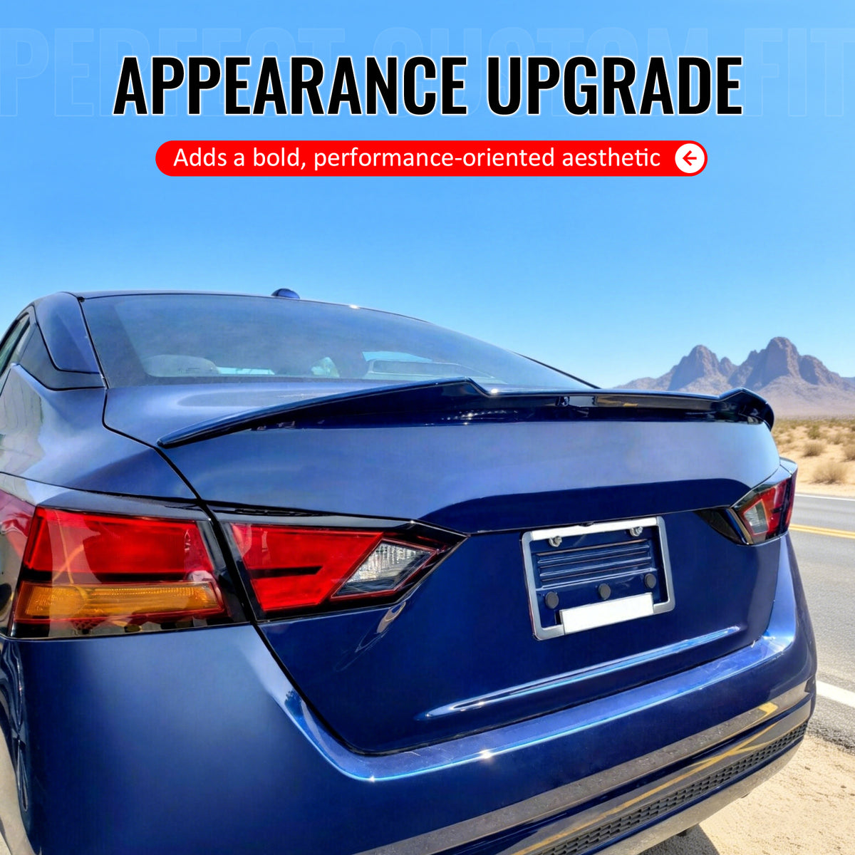 Fits 19-26 Nissan Altima M4 Style Gloss Black Duckbill Rear Trunk Spoiler ABS