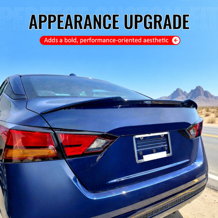 Fits 19-26 Nissan Altima M4 Style Gloss Black Duckbill Rear Trunk Spoiler ABS