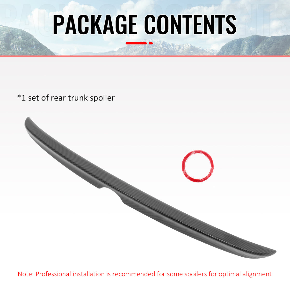 Fits 20-25 Nissan Sentra SR Style Carbon Fiber Print Rear Trunk Spoiler Wing ABS