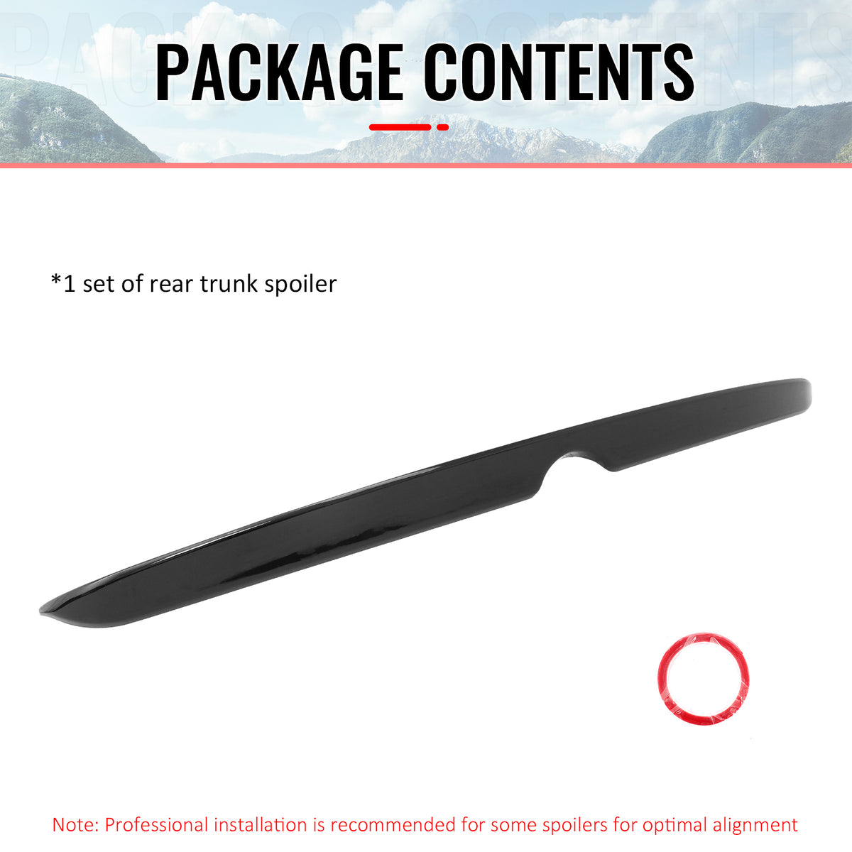 Fits 20-25 Nissan Sentra Sedan SR Style Gloss Black Rear Trunk Spoiler Wing ABS