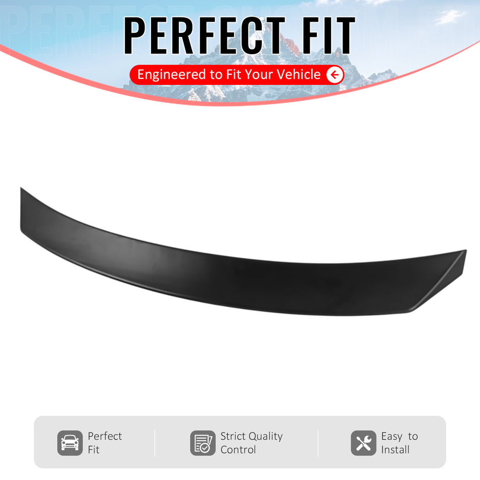 IKON MOTORSPORTS, Trunk Spoiler Compatible with 2024-2026 Porsche Panamera (Not Fit GTS/Turbo/Turbo S), ABS Plastic Rear Trunk Lid Spoiler Wing Lip
