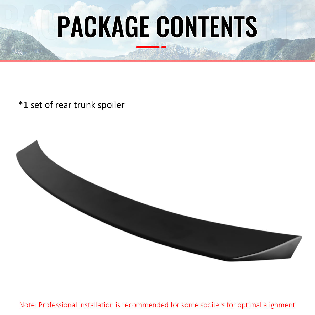 IKON MOTORSPORTS, Trunk Spoiler Compatible with 2024-2026 Porsche Panamera (Not Fit GTS/Turbo/Turbo S), ABS Plastic Rear Trunk Lid Spoiler Wing Lip