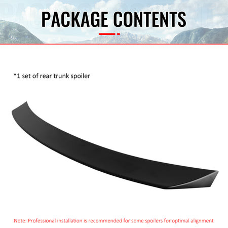IKON MOTORSPORTS, Trunk Spoiler Compatible with 2024-2026 Porsche Panamera (Not Fit GTS/Turbo/Turbo S), ABS Plastic Rear Trunk Lid Spoiler Wing Lip