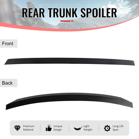 IKON MOTORSPORTS, Trunk Spoiler Compatible with 2024-2026 Porsche Panamera (Not Fit GTS/Turbo/Turbo S), ABS Plastic Rear Trunk Lid Spoiler Wing Lip