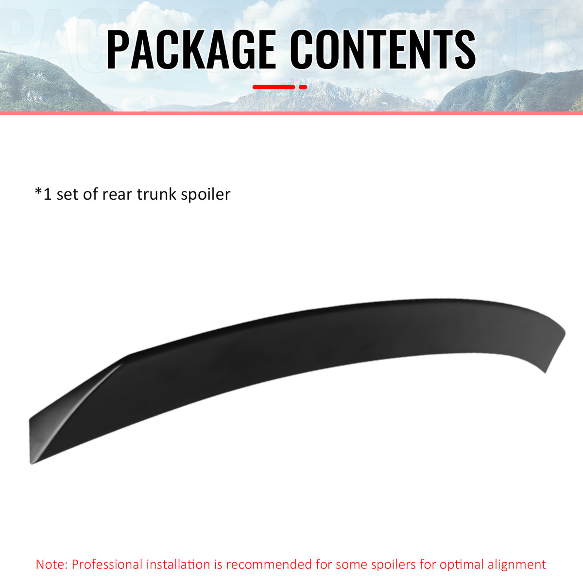 IKON MOTORSPORTS, Trunk Spoiler Compatible with 2024-2026 Porsche Panamera (Not Fit GTS/Turbo/Turbo S), ABS Plastic Rear Trunk Lid Spoiler Wing Lip