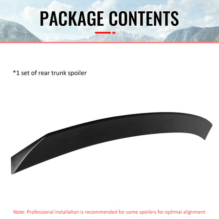 IKON MOTORSPORTS, Trunk Spoiler Compatible with 2024-2026 Porsche Panamera (Not Fit GTS/Turbo/Turbo S), ABS Plastic Rear Trunk Lid Spoiler Wing Lip