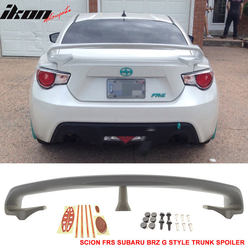 Fits 13-20 Scion FRS/Subaru BRZ/Toyota 86 G Style Trunk Spoiler ABS Unpainted